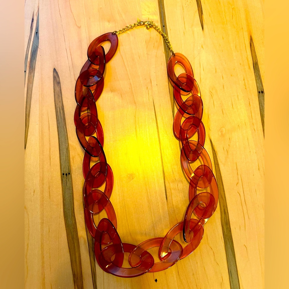 Kenneth Jay Lane Resin Link Statement Necklace